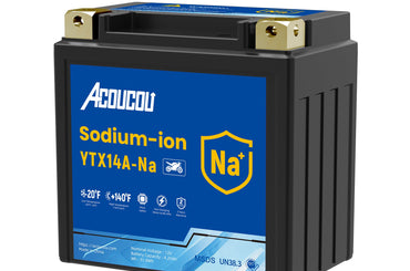 Acoucou YTX14A-BS Motorcycle Battery, 12V Sodium-Ion Battery