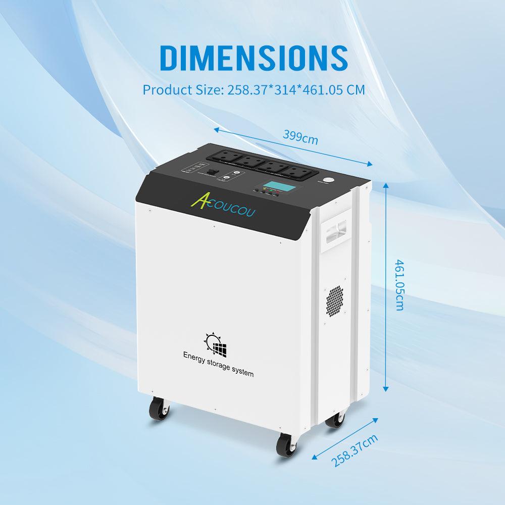 Acoucou HELIOS AIO S1 P5000 5000W Built-In Inverter Energy Storage - Acoucoubatteries