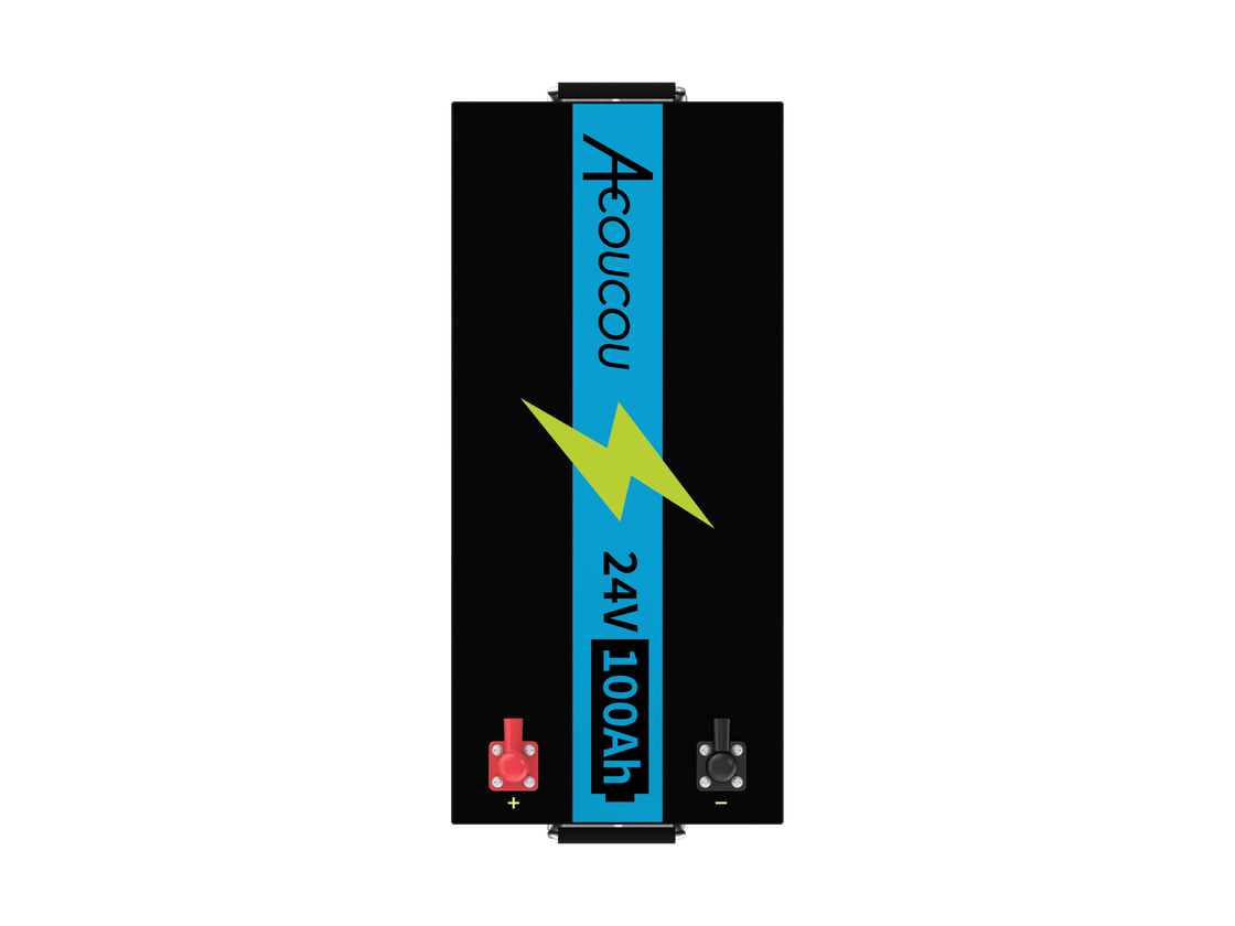 Acoucou MaxOne 24V 100Ah Bluetooth Lithium LiFePO4 Deep Cycle Battery,RV Marine Motor Golfcart Battery - Acoucoubatteries